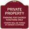 Signmission Parking for Church Functions Others Will Towed Owners Expense Alum Sign, 18" L, 18" H, BU-1818-23446 A-DES-BU-1818-23446 - alternate 1